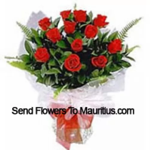Bouquet de 12 roses rouges