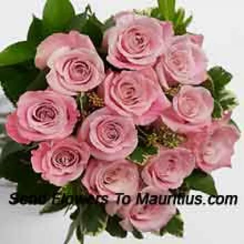 Mazzo di 12 rose rosa